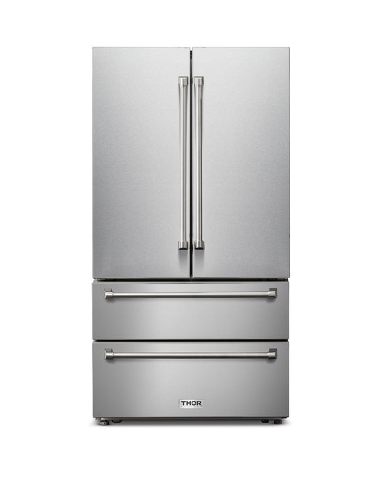 Thor Kitchen 3-Piece Pro Appliance Package - 48-Inch Dual Fuel Range, Dishwasher & Refrigerator in Stainless Steel