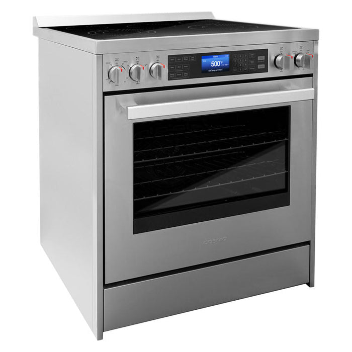 Cosmo Commercial 30" 5 cu. ft. Electric Range with Convection Oven in Stainless Steel, COS-305AERC