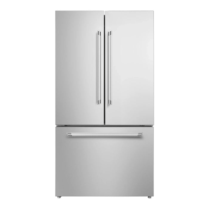 Forza 36-Inch French Door Refrigerator with Bottom Freezer in Stainless Steel (FF36FBMS)