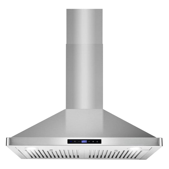 Cosmo Package - 30" Electric Range, Wall Mount Range Hood, Refrigerator with Ice Maker and Dishwasher, COS-4PKG-031