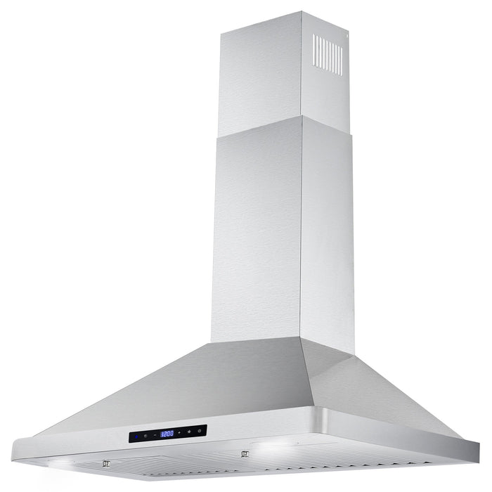 Cosmo 30" 380 CFM Convertible Wall Mount Range Hood with Digital Touch Controls and Carbon Filter Kit, COS-63175S-DL