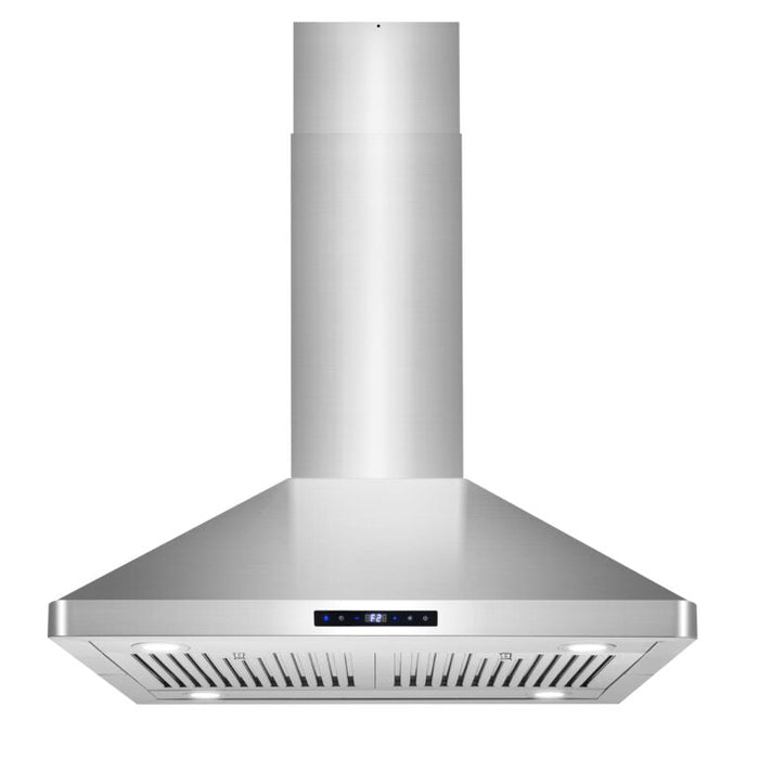 Cosmo 30" 380 CFM Island Range Hood with Digital Touch Controls, COS-63ISS75