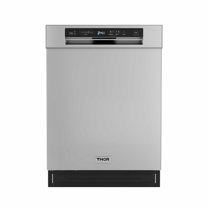 Thor Kitchen A-Series 3-Piece Appliance Package - 36-Inch Electric Range, Refrigerator with Water Dispenser, and Dishwasher in Stainless Steel