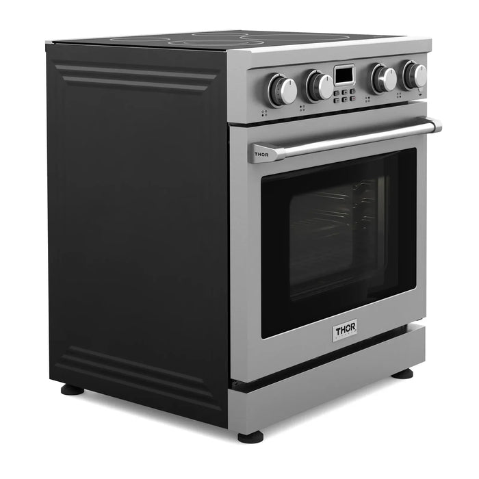 Thor Kitchen A-Series 2-Piece Appliance Package - 30-Inch Electric Range and Under Cabinet Range Hood in Stainless Steel