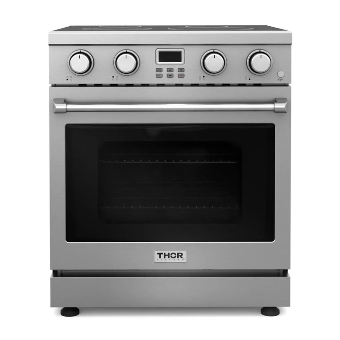 Thor Kitchen A-Series 3-Piece Appliance Package - 30-Inch Electric Range, Refrigerator, and Dishwasher in Stainless Steel