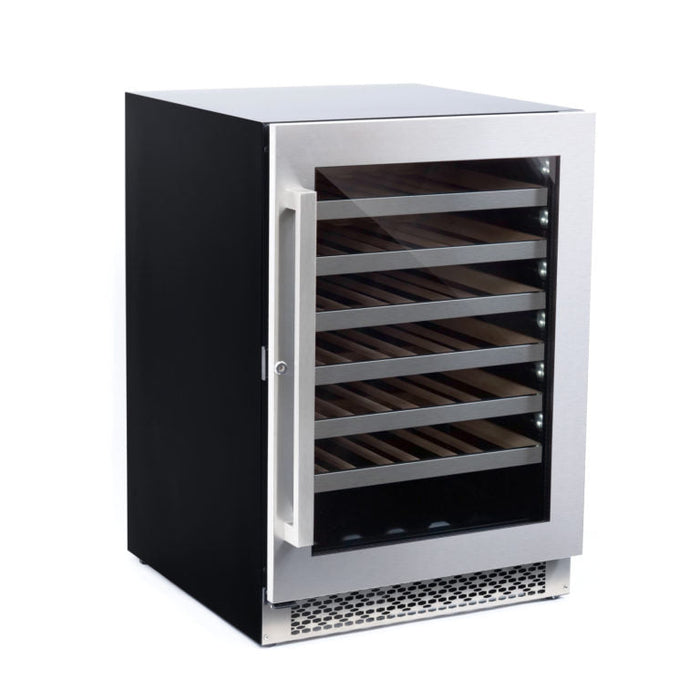 Cosmo 24" 48-Bottle Stainless Steel Single Zone Compressor Wine Cooler, COS-24BIWCS