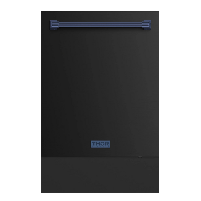 Thor Kitchen Gordon Ramsay Series 24 Inch Dishwasher in Black with Navy Blue Trim (DW24X8BA00-BLU)