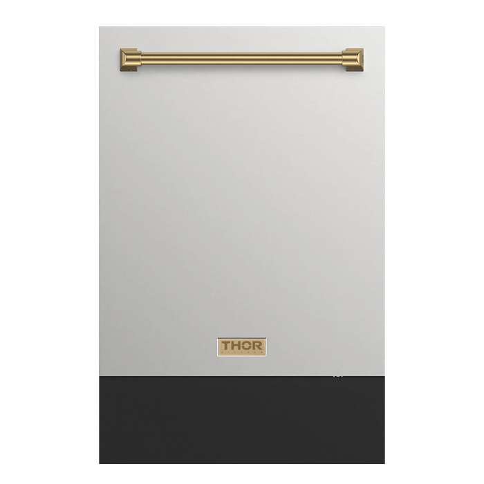 Thor Kitchen Gordon Ramsay Series 24 Inch Dishwasher in Stainless Steel with Bronze Trim (DW24X8BA99-BRZ)