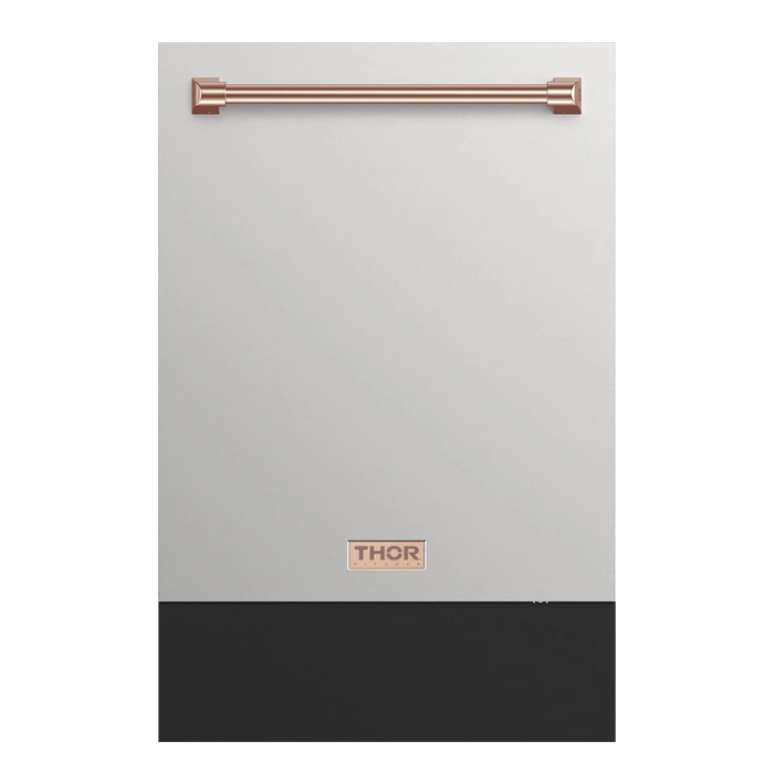 Thor Kitchen Gordon Ramsay Series 24 Inch Dishwasher in Stainless Steel with Rose Gold Trim (DW24X8BA99-RSG)