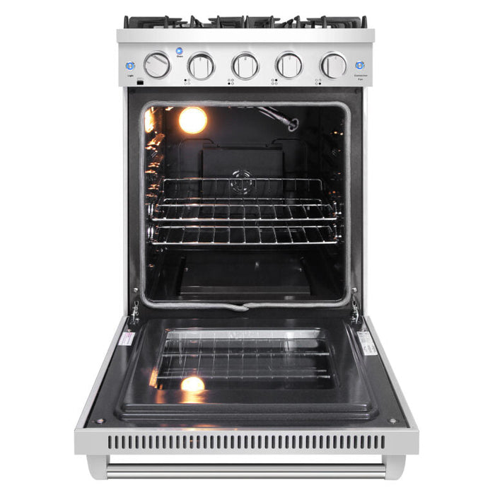 Cosmo 24" 3.73 cu. ft. Slide-In Freestanding Gas Range with 4 Sealed Burners n Stainless Steel, COS-EPGR244