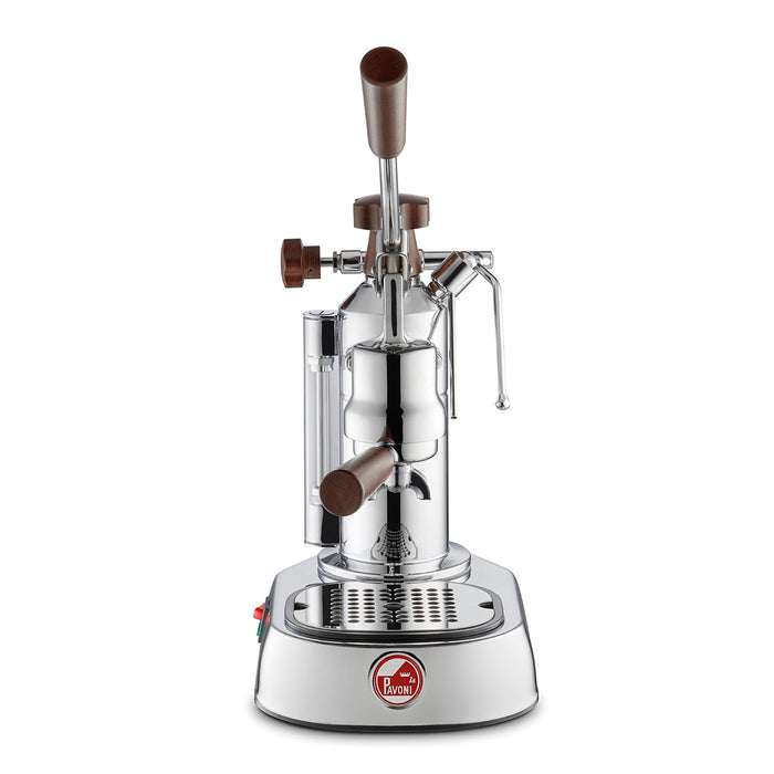 La Pavoni Europiccola - Chrome with Wood #EPW-8   In Stock