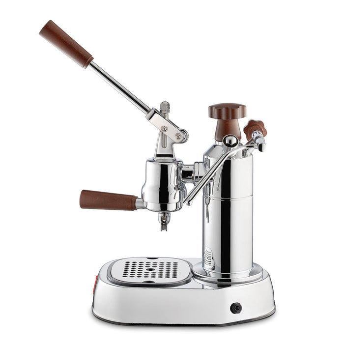 La Pavoni Europiccola - Chrome with Wood #EPW-8   In Stock