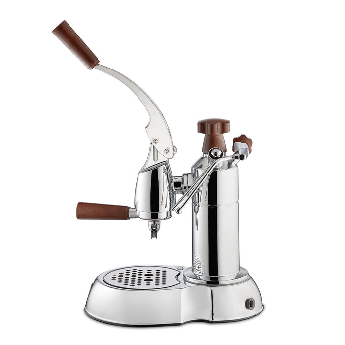 La Pavoni "Stradivari"  Europiccola 8 Cup - Chrome with Wood #ESW-8