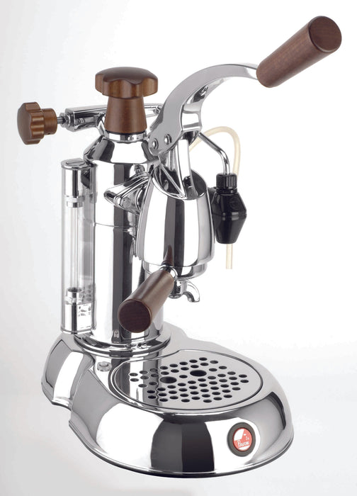 La Pavoni "Stradivari"  Europiccola 8 Cup - Chrome with Wood #ESW-8