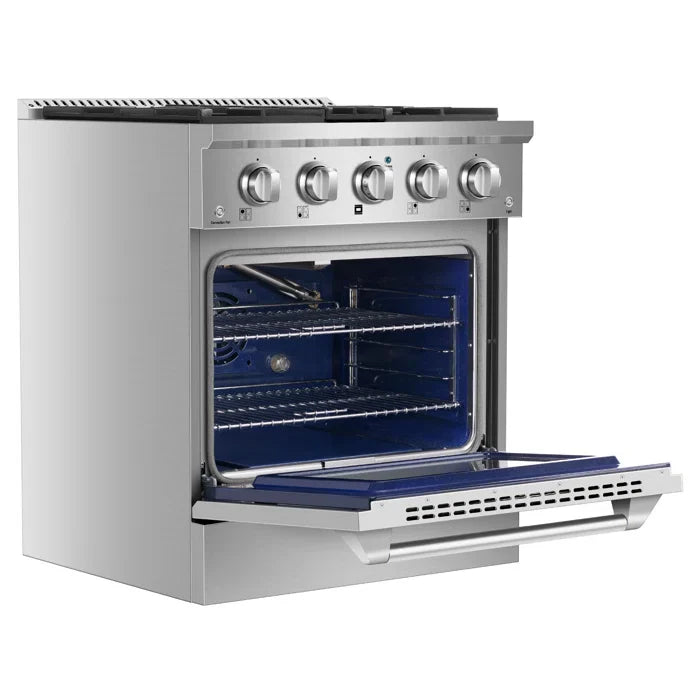 Empava 30" Slide-In Single Oven Natural Gas Range with 4 Burners - 4.2 cu.ft, EMPV-30GR07