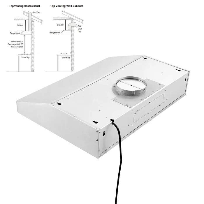 Empava 36" 500 CFM Ultra Slim Ducted Under Cabinet Range Hood, EMPV-36RH12