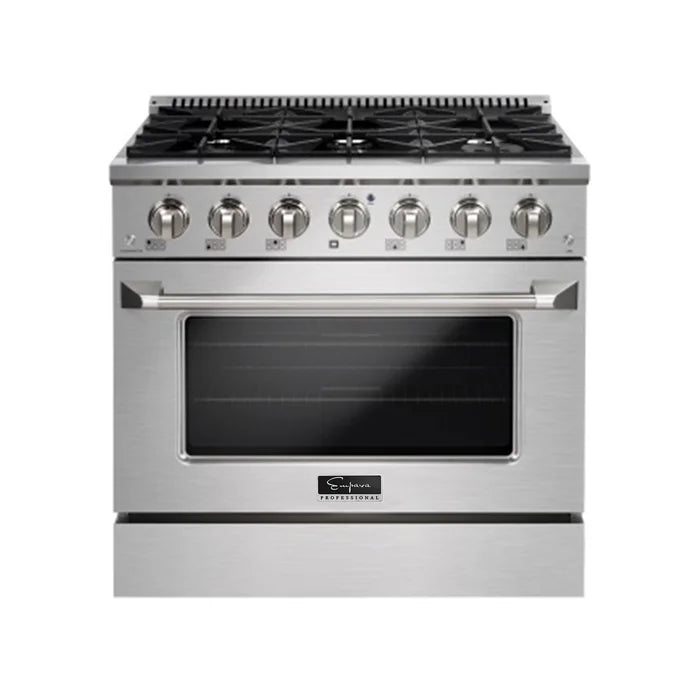 Empava 36" Slide-In Single Oven Natural Gas Range with 6 Burners - 5.2 cu.ft, EMPV-36GR08