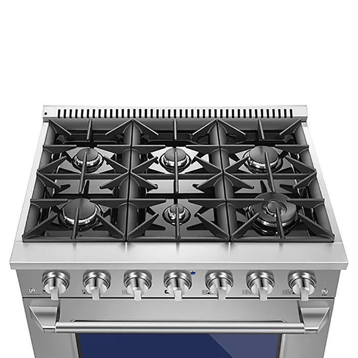 Empava 36" Slide-In Single Oven Natural Gas Range with 6 Burners - 5.2 cu.ft, EMPV-36GR08