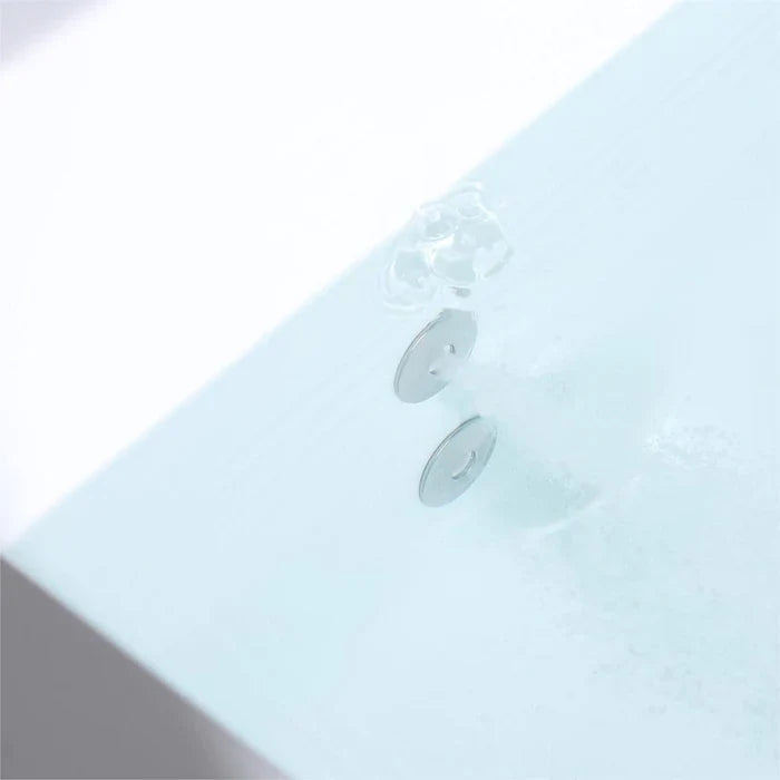 Empava 71" Alcove Whirlpool Bathtub with Faucet, EMPV-71JT667B