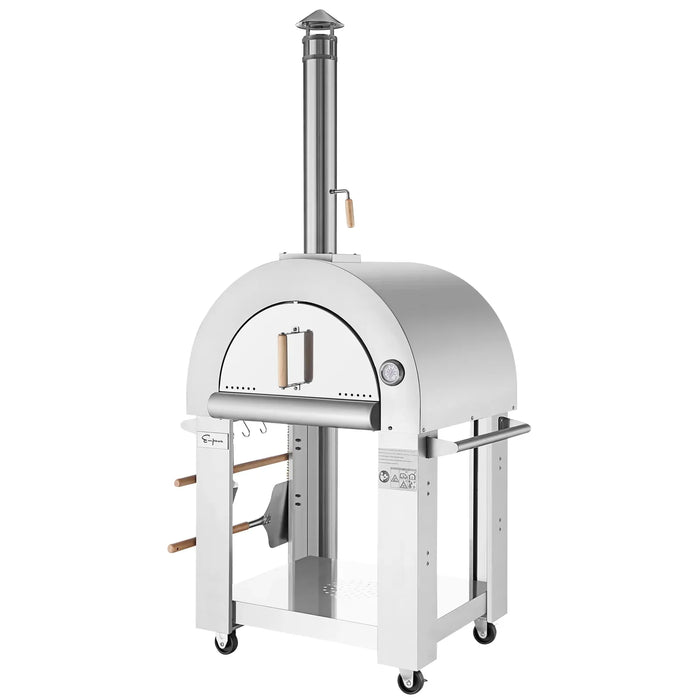 Empava Outdoor Wood Fired Pizza Oven in Stainless Steel, EMPV-PG01