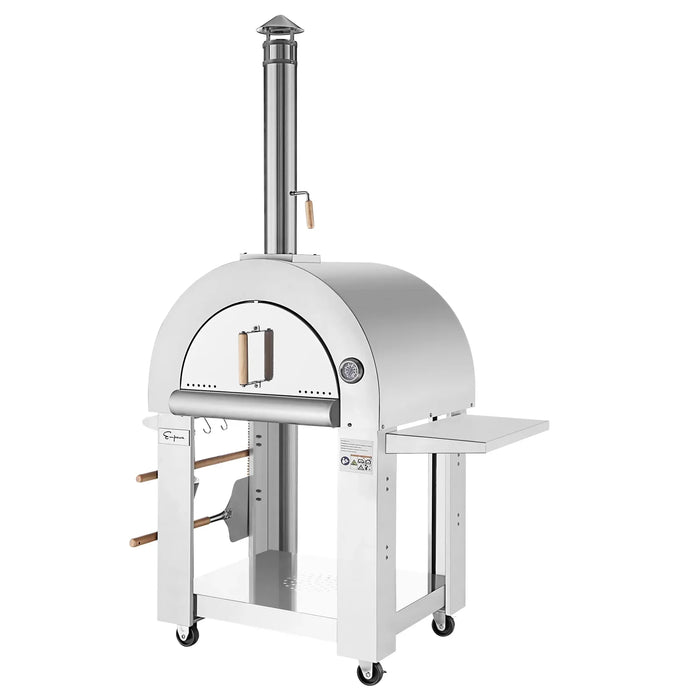 Empava Outdoor Wood Fired Pizza Oven with Side Table, EMPV-PG05