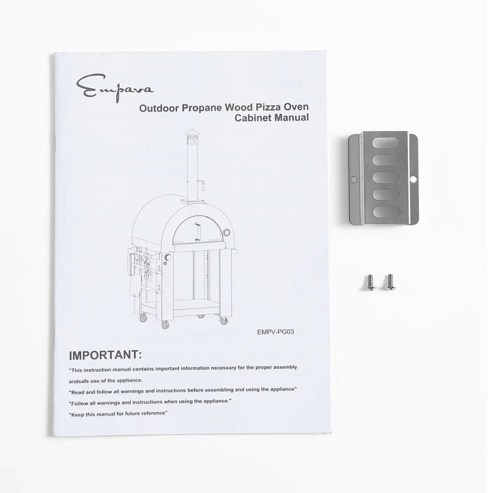 Empava Outdoor Wood Fired and Gas Pizza Oven in Stainless Steel, EMPV-PG03