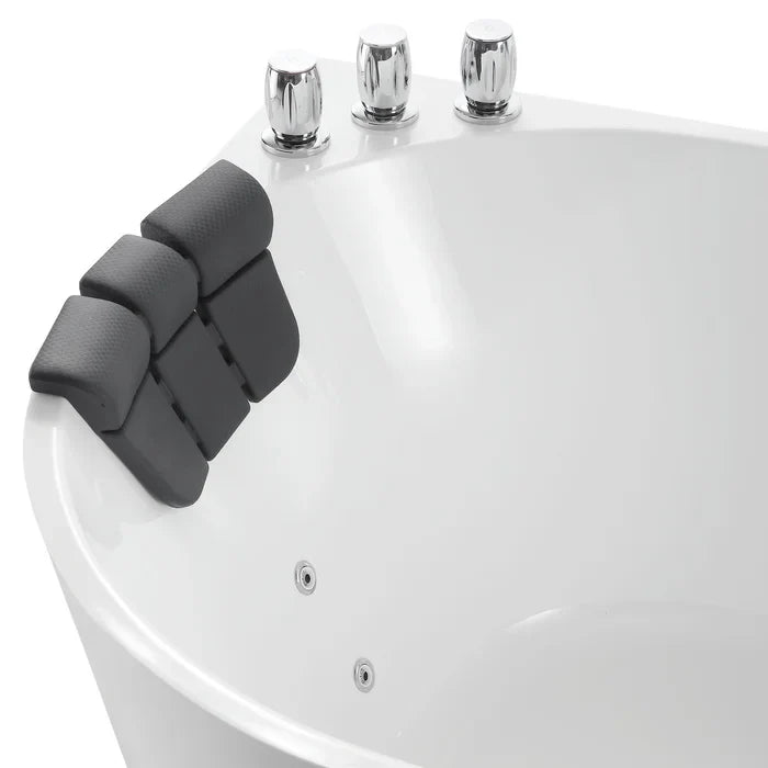 Empava 67" Freestanding Whirlpool Bathtub with Faucet, EMPV-67AIS07