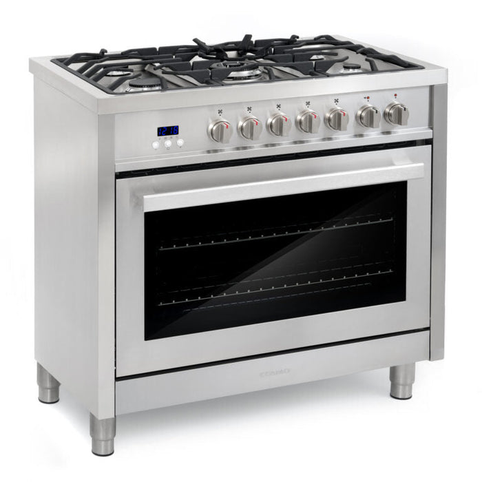 Cosmo Package - 36" Dual Fuel Range, Wall Mount Range Hood, Refrigerator with Ice Maker and Dishwasher, COS-4PKG-080