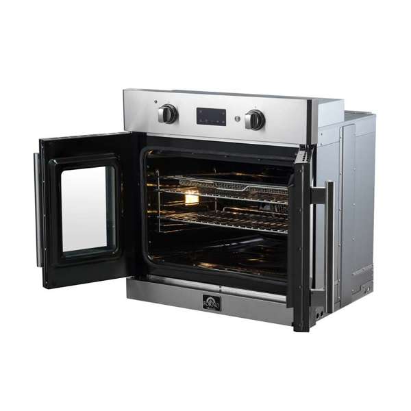 Forno 30" 3.58 Cu. Ft. French Door Electric Wall Oven with Air Fry, Self-Clean and Sous Vide, FBOEL1333-30