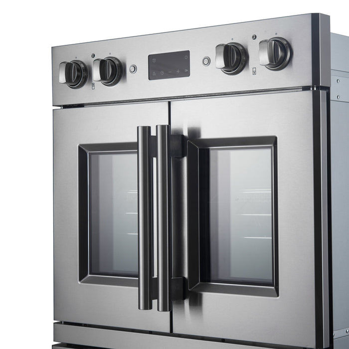 Forno 30" 7.36 Cu. Ft. French Door Double Electric Wall Oven with Air Fry, Self-Clean and Sous Vide, FBOEL1340-30