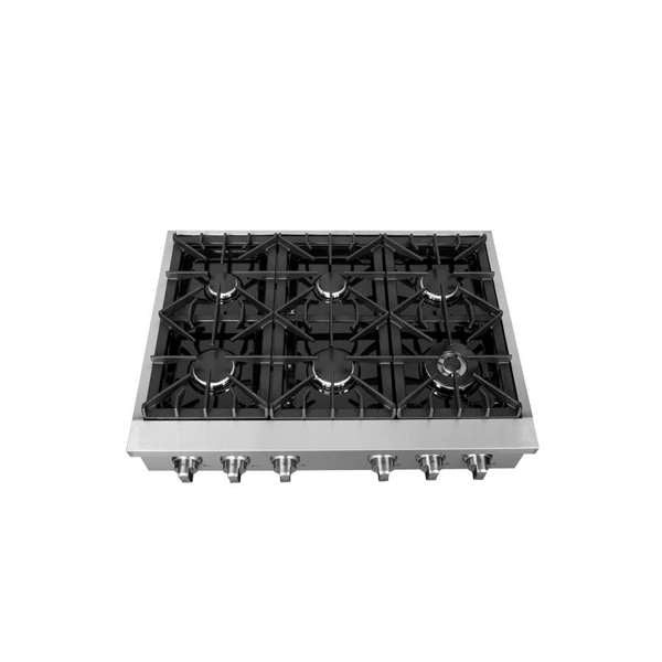 Forno 36" Gas Rangetop With 6 Sealed Burners in Stainless Steel, FCTGS5737-36