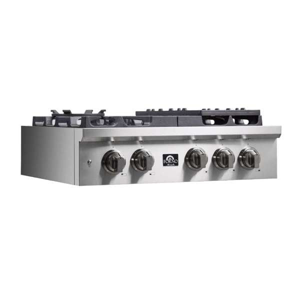 Forno 30" Gas Rangetop With 5 Sealed Burners in Stainless Steel, FCTGS5751-30