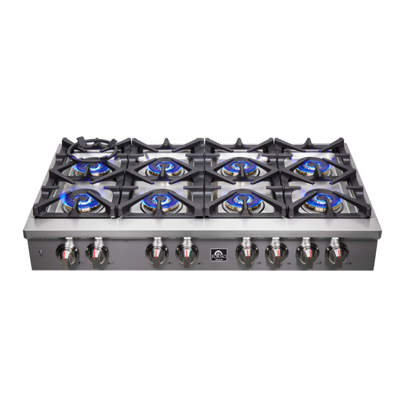 Forno 48" Gas Rangetop With 8 Sealed Burners in Stainless Steel, FCTGS5751-48