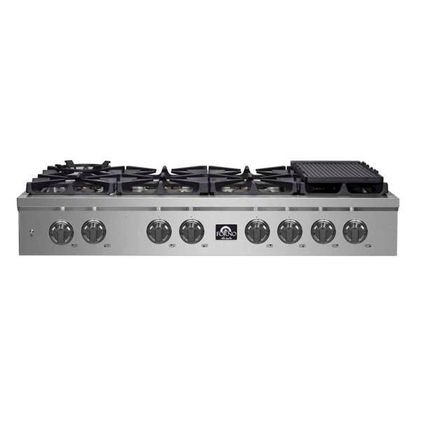 Forno 48" Gas Rangetop With 8 Sealed Burners in Stainless Steel, FCTGS5751-48