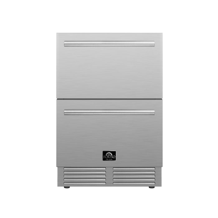 Forno 24" 4.87 cu. ft. Outdoor/Indoor Drawer Refrigerator in Stainless Steel, FDROD1611-24S