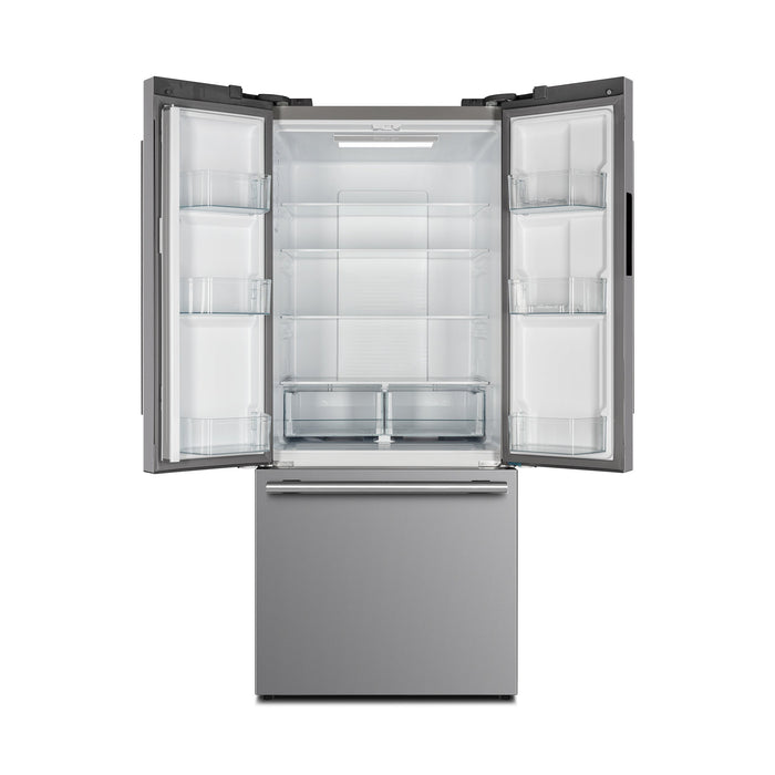 Forno 30 In. French Door Refrigerator with 17.5 cu.ft. in Stainless Steel with Ice Maker, FFFFD1974-31SB