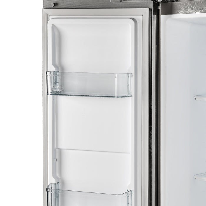 Forno 37 In. Side by Side Counter Depth Refrigerator with 15.6 cu.ft. in Stainless Steel with Steel Grill Trim, FFRBI1805-37SG