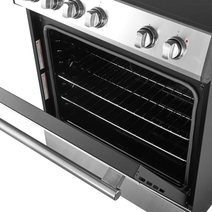 Forno Espresso 30" Electric Range in Stainless Steel with Silver Handles, FFSEL6012-30