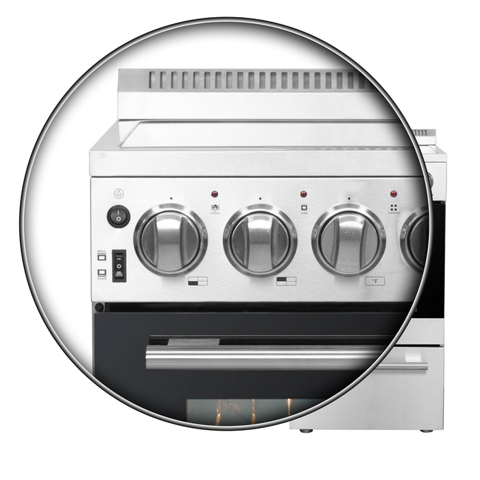 Forno 20" Freestanding Electric Range With 4 Elements in Stainless Steel, FFSEL6052-20