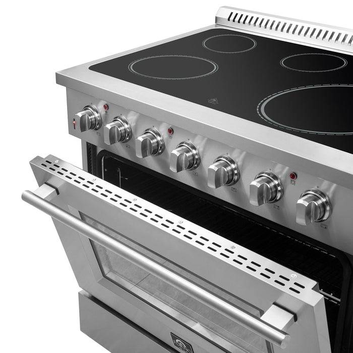 Forno 36" Freestanding Electric Range in Stainless Steel, FFSEL6083-36