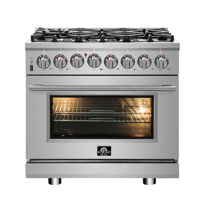 Forno 36″ Freestanding Dual Fuel Range with 6 Burners, FFSGS6125-36