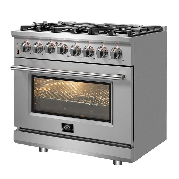 Forno 36″ Freestanding Dual Fuel Range with 6 Burners, FFSGS6125-36