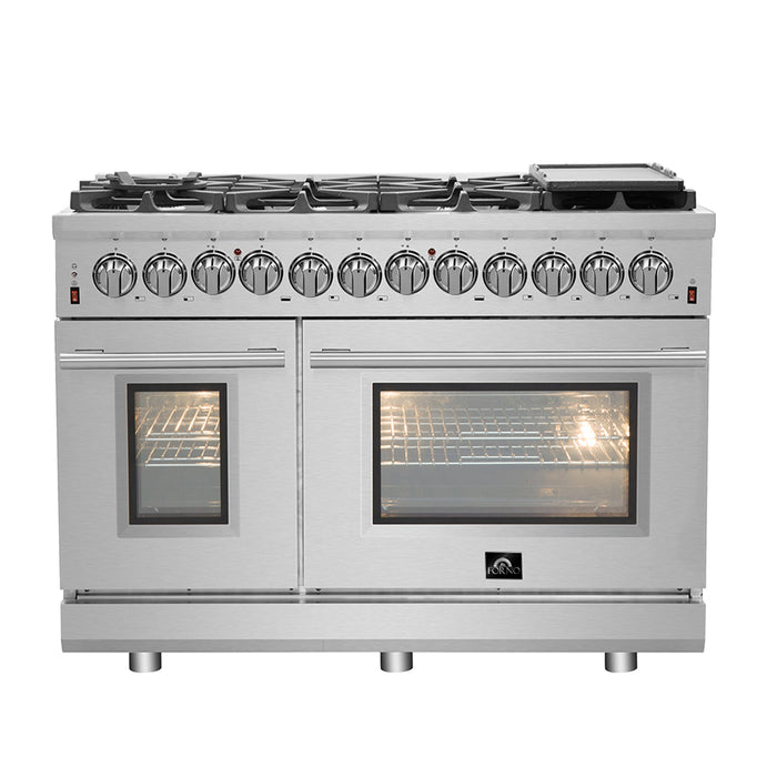 Forno 48″ Freestanding Dual Fuel Range with 8 Burners, FFSGS6125-48