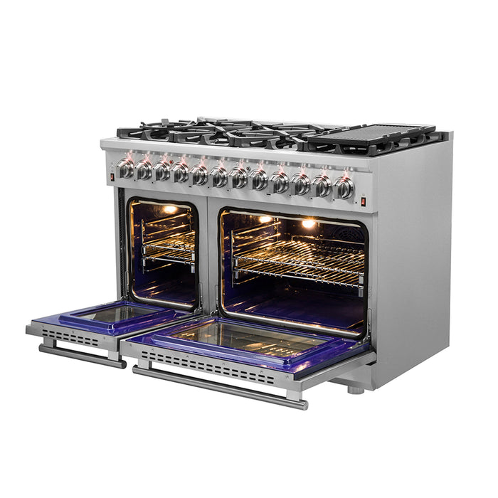 Forno 48″ Freestanding Dual Fuel Range with 8 Burners, FFSGS6125-48