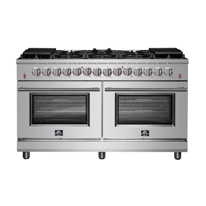 Forno 60″ Freestanding Dual Fuel Range with 10 Burners, FFSGS6125-60