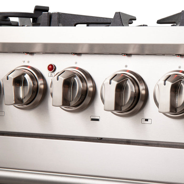 Forno 30″ Pro Series Capriasca Gas Burner / Electric Oven in Stainless Steel 5 Italian Burners, FFSGS6187-30