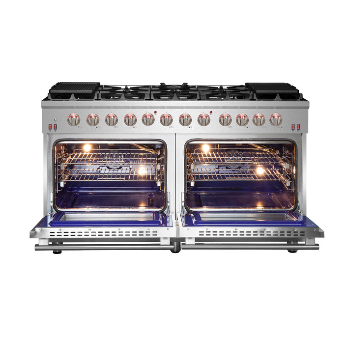 Forno 60″ Freestanding Gas Range with 10 Burners, FFSGS6239-60