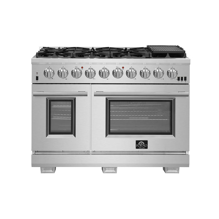 Forno 48″ Pro Series Capriasca Gas Burner / Gas Oven in Stainless Steel 8 Italian Burners, FFSGS6260-48