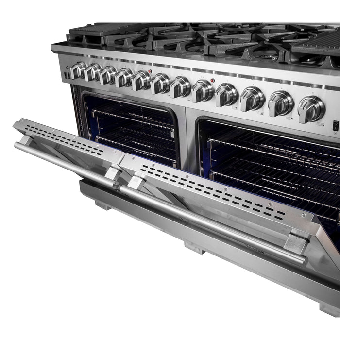 Forno 60 Inch Titanium Pro Series Capriasca Freestanding Gas Range, FFSGS6260-60