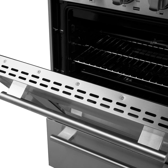 Forno 24" Freestanding Gas Range With 4 Sealed Burners in Stainless Steel, FFSGS6272-24